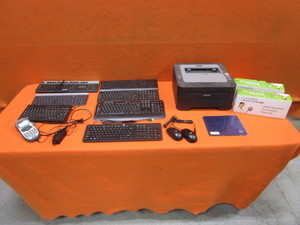 lot 109 image: Keyboards, Mice, Printer, Label Maker