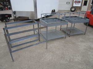 lot 174 image: ShopGarage Parts Tables 40x40x46 Racking pcs 2x4x3