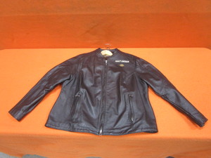 lot 261 image: Harley Davidson Leather Jacket no tags, appears to be mens XL