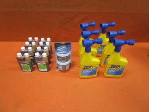 lot 351 image: Glass Cleaner, Marine Epoxy, Automotive UV Dye