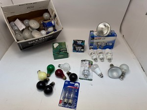 lot 28 image: Lights and Colored Bulbs - removed due mercury