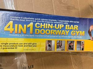 lot 6 image: 4IN1 CHIN-UP BAR DOOR WAY GYM (NEW)