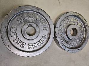 lot 26 image: A Pair of 25LB 2 Inch Weight Plates ( Used)