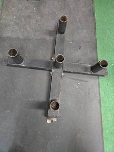 lot 27 image: Huge heavy-duty Barbell holder ( 28L x 28W) Used