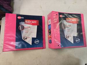 lot 73 image: Two Heavy-Duty View Binders wOne Touch EZD(TM) Rings 4in (780 Sheet Capacity) White