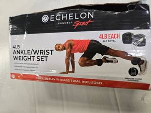 lot 123 image: Lot of Two 4LB (8LB Total) Echelon AnkleWrist Weight Set ( NEW)