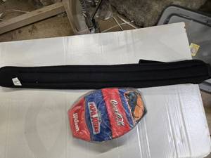 lot 126 image: Lot of one Basketball (New)  and one waistworkout Belt (Used)
