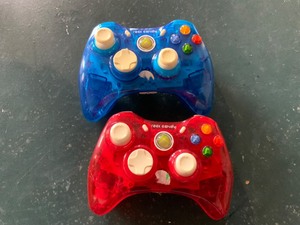 pair of X-box controllers