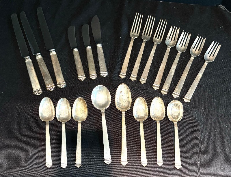 lot 10A image: Tiffany and Co Sterling Silver Flatware Grouping