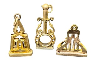lot 9RR image: Three Antique Gold Filled Watch Fobs