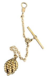 lot 22R image: Vintage Gold Filled GWC & Co Watch Fob with Chain