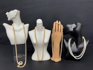 lot 48G image: Assorted Strands of Faux Pearl Necklaces