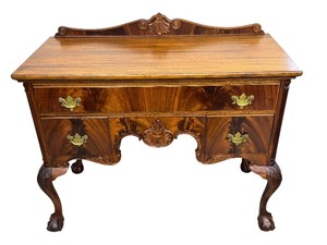 Antique Berkey & Gay Walnut Writing Desk