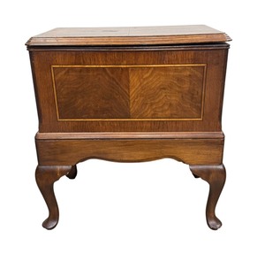 lot 60H image: Antique Wooden Chair Side Table