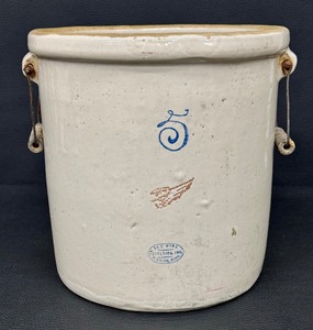 lot 20M image: Vintage Red Wing Five Gallon Crock with Handles