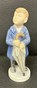 lot 66K image: Royal Copenhagen Boy with Umbrella Figurine 4526