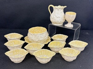 lot 123B image: Vintage Belleek Dish, Saucer, Creamer Pitcher, Nut Dishes and More  Belleek Dishes Third Black Mark