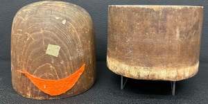 lot 52P image: Antique Wooden Hat Blocks - A Millinery Tool for Hat Making