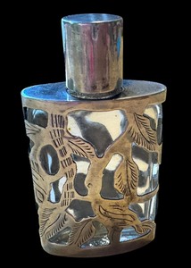 lot 52R image: Vintage Sterling Silver Overlay Bottle