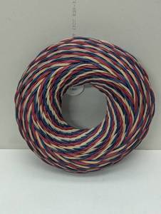 lot 32 image: Threshold Red White & Blue Rustic Americana Rattan 16 Round Wreath