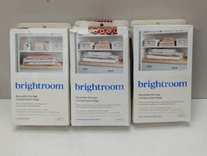 lot 41 image: 9pc Cube Compression Bags Set Clear - Brightroom Vacuum Seal Storage for Clothes & Bedding, Zipper Closure