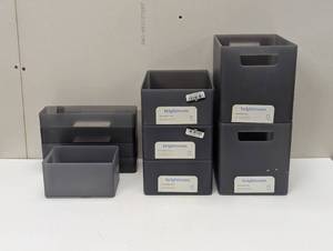 lot 45 image: 10 Piece Brightroom Stackable Organizer Bins