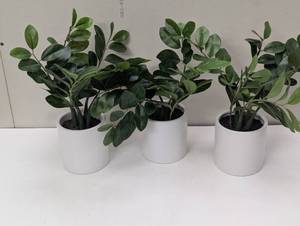 Set of 3 Beautiful Faux Olive Style Plants