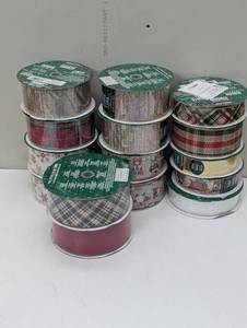 lot 17 image: 15 Mixed Rolls of Kirkland Ribbon