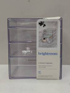 lot 62 image: 4 Drawer Stackable Countertop Organizer Clear - Brightroom Bathroom & Makeup Organizer
