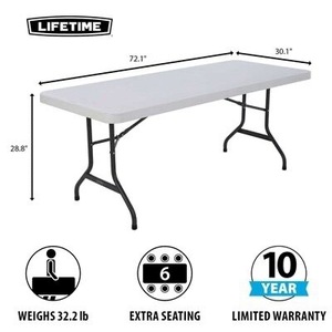 lot 20 image: Lifetime 6 foot Table