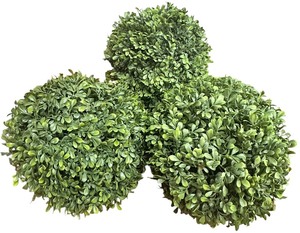 lot 133 image: IKEA FEJKA Artificial 15 Topiary Ball Outdoor Boxwood Balls, Bundle of 3