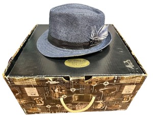lot 140 image: Dark Blue Fedora Hat with Box