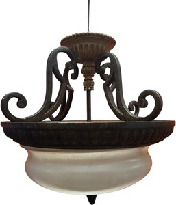 lot 153 image: Quorum Lighting Madeleine Two-Light Dual Mount Pendant