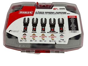 lot 197 image: DIABLO 5 PCS GENERAL PURPOSE UNIVERSAL FIT OSCILLATING BLADE SET