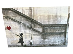lot 239 image: Artwork -Girl with Balloon printed on canvas 40 x 26
