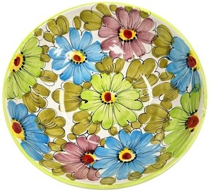 lot 261 image: vintage Italian hand-painted ceramic wash basin, mid-20th century, 10.5