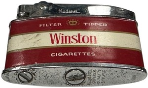 lot 257 image: Vintage Winston Cigarette Lighter, 2 X 1.75