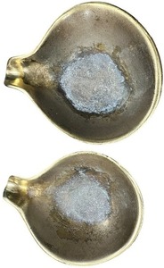 lot 255 image: Vintage BRASS 3.5D ashtray, heavy, 14.58oz, set of 2