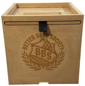 lot 50 image: Better Beer Society Beer Storage System Wooden Crate 16 X 15