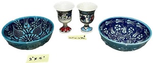 lot 361 image: Vintage Decorative Bowls and Hand Made Egg Cup Sets