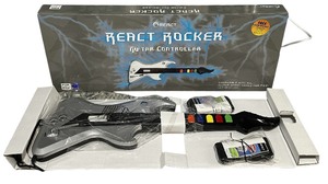 lot 383 image: React Rocker guitar controller for PS2, for use with the Guitar Hero  BRAND NEW 