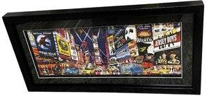 lot 299 image: Times Square Broadway show#2  3D Paper-Sculpture Wall Decor, 20Lx10Wx1.25H