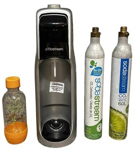 lot 297 image: Soda Stream machine w 2 CO2 canisters and 1 bottle