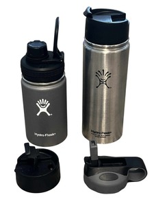 lot 501 image: Hydro flask Bundle of 2 with extras