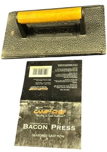 lot 380 image: Camp Chef, Seasoned Bacon Press BRAND NEW