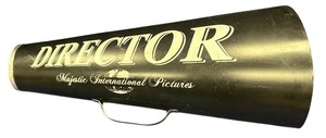 lot 374 image: Vintage Metal Wall Art Director Megaphone Majestic International Pictures Theatre