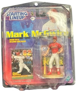 lot 426 image: Vintage - Figurine - Mark McGuire, 1999 Hasbro Starting Lineup Mark McGwire action figure, commemorating his 1998 home run record