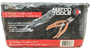 lot 569 image: Matco Tools 2 piece Flush Cut Electricians Pliers Set