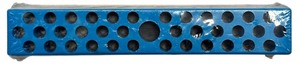 lot 513 image: Mechanics Time Saver MTS580 Bit Holder 14 Mag 37 Hole, Blue Neon