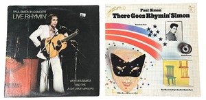 lot 485 image: Paul Simon Paul Simon in Concert Live Rhymin and There Goes Rhymin Simon. Lot of 2 Vinyl Records
